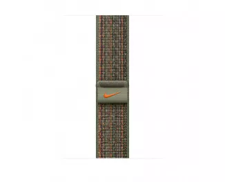 Нейлоновый ремешок для Apple Watch 41mm Apple Nike Sport Loop Sequoia/Orange (MTL33ZM/A)