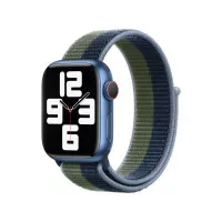 Нейлоновый ремешок для Apple Watch 41mm Apple Sport Loop Abyss Blue/Moss Green (ML2Q3)