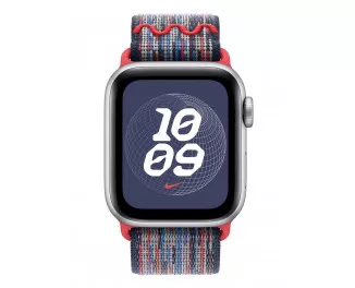 Нейлоновий ремінець для Apple Watch 42mm Apple Nike Sport Loop Blue/Red (MXU03)