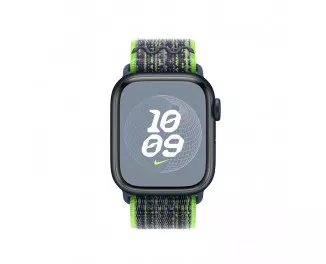 Нейлоновий ремінець для Apple Watch 44/45/46 mm Apple Nike Sport Loop Bright Green/Blue (MTL43)