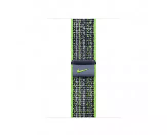 Нейлоновий ремінець для Apple Watch 44/45/46 mm Apple Nike Sport Loop Bright Green/Blue (MTL43)