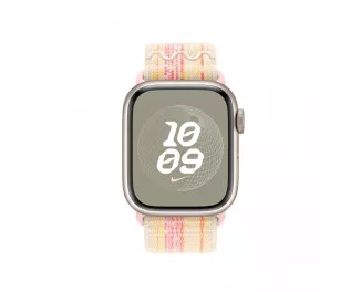 Нейлоновый ремешок для Apple Watch 44/45/46 mm Apple Nike Sport Loop Starlight/Pink (MUJY3ZM/A)