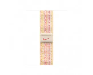 Нейлоновый ремешок для Apple Watch 44/45/46 mm Apple Nike Sport Loop Starlight/Pink (MUJY3ZM/A)