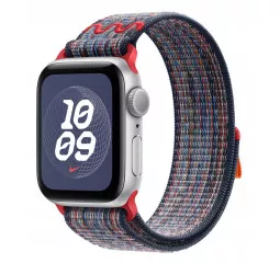 Нейлоновый ремешок для Apple Watch 46 mm Apple Nike Sport Loop Blue/Red (MXU43)