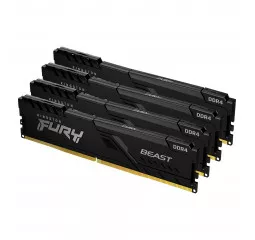 Оперативная память DDR4 128 Gb (3200 MHz) (Kit 32 Gb x 4) Kingston Fury Beast Black (KF432C16BBK4/128)