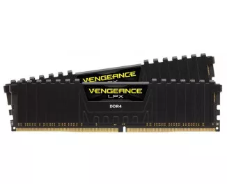Оперативная память DDR4 16 Gb (2400 MHz) (Kit 8 Gb x 2) Corsair Vengeance LPX Black (CMK16GX4M2A2400C14)