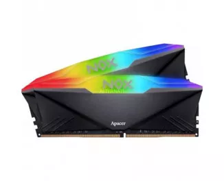 Оперативна пам'ять DDR4 16 Gb (3200 MHz) (Kit 8 Gb x 2) Apacer NOX RGB Black (AH4U16G32C28YNBAA-2)