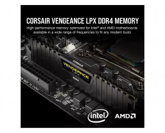 Оперативна пам'ять DDR4 16 Gb (3200 MHz) (Kit 8 Gb x 2) Corsair Vengeance LPX Black (CMK16GX4M2E3200C16)
