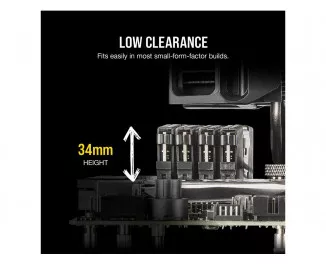 Оперативна пам'ять DDR4 16 Gb (3200 MHz) (Kit 8 Gb x 2) Corsair Vengeance LPX Black (CMK16GX4M2E3200C16)