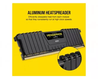 Оперативна пам'ять DDR4 16 Gb (3200 MHz) (Kit 8 Gb x 2) Corsair Vengeance LPX Black (CMK16GX4M2E3200C16)