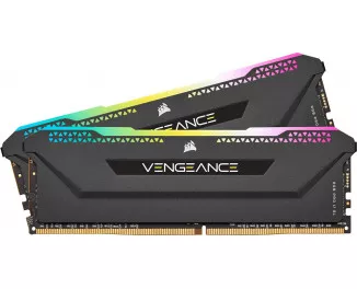 Оперативная память DDR4 16 Gb (3200 MHz) (Kit 8 Gb x 2) Corsair Vengeance RGB PRO SL Black (CMH16GX4M2E3200C16)