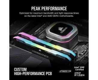 Оперативная память DDR4 16 Gb (3200 MHz) (Kit 8 Gb x 2) Corsair Vengeance RGB PRO SL Black (CMH16GX4M2E3200C16)