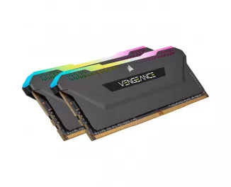 Оперативная память DDR4 16 Gb (3200 MHz) (Kit 8 Gb x 2) Corsair Vengeance RGB PRO SL Black (CMH16GX4M2Z3200C16)
