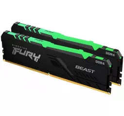 Оперативная память DDR4 16 Gb (3200 MHz) (Kit 8 Gb x 2) Kingston Fury Beast RGB (KF432C16BBAK2/16)