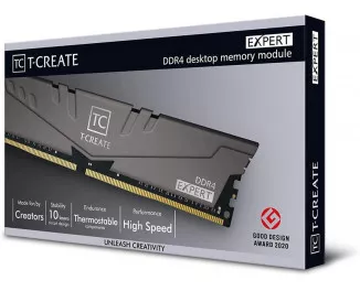 Оперативна пам'ять DDR4 16 Gb (3200 MHz) (Kit 8 Gb x 2) Team T-Create Expert Gray (TTCED416G3200HC16FDC01)
