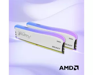 Оперативная память DDR4 16 Gb (3600 MHz) Kingston Fury Beast RGB Special Edition White (KF436C18BWA/16)