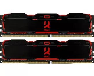 Оперативная память DDR4 32 Gb (3200 MHz) (Kit 16 Gb x 2) GOODRAM IRDM X Black (IR-X3200D464L16A/32GDC)