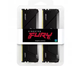 Оперативна пам'ять DDR4 32 Gb (3200 MHz) (Kit 16 Gb x 2) Kingston Fury Beast RGB (KF432C16BB12AK2/32)