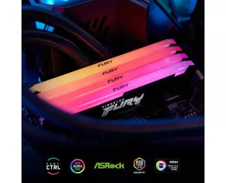 Оперативна пам'ять DDR4 32 Gb (3200 MHz) (Kit 16 Gb x 2) Kingston Fury Beast RGB (KF432C16BB12AK2/32)