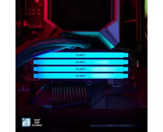 Оперативна пам'ять DDR4 32 Gb (3200 MHz) (Kit 16 Gb x 2) Kingston Fury Beast RGB (KF432C16BB12AK2/32)