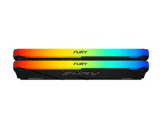 Оперативная память DDR4 32 Gb (3200 MHz) (Kit 16 Gb x 2) Kingston Fury Beast RGB (KF432C16BB2AK2/32)