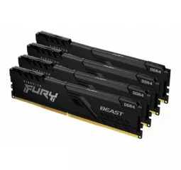 Оперативна пам'ять DDR4 32 Gb (3200 MHz) (Kit 8 Gb x 4) Kingston Fury Beast (KF432C16BBK4/32)