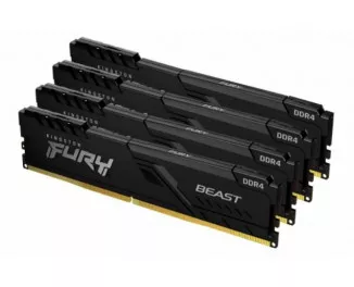 Оперативна пам'ять DDR4 32 Gb (3200 MHz) (Kit 8 Gb x 4) Kingston Fury Beast (KF432C16BBK4/32)