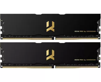 Оперативная память DDR4 32 Gb (3600 MHz) (Kit 16 Gb x 2) GOODRAM Iridium Pro Deep Black (IRP-K3600D4V64L18/32GDC)