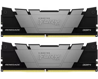 Оперативная память DDR4 64 Gb (3200 MHz) (Kit 32 Gb x 2) Kingston Fury Renegade Black (KF432C16RB2K2/64)
