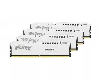 Оперативная память DDR5 128 Gb (5600 MHz) (Kit 32 Gb x 4) Kingston Fury Beast White (KF556C40BWK4-128)