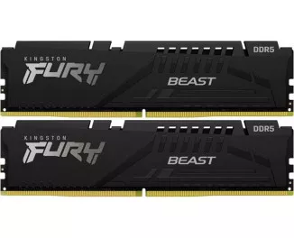 Оперативная память DDR5 16 Gb (4800 MHz) (Kit 8 Gb x 2) Kingston Fury Beast Black (KF548C38BBK2-16)