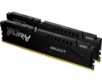 Оперативная память DDR5 16 Gb (4800 MHz) (Kit 8 Gb x 2) Kingston Fury Beast Black (KF548C38BBK2-16)