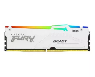 Оперативная память DDR5 16 Gb (5600 MHz) Kingston Fury Beast RGB White (KF556C40BWA-16)