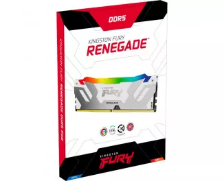 Оперативная память DDR5 16 Gb (7600 MHz) Kingston Fury Renegade RGB White (KF576C38RWA-16)