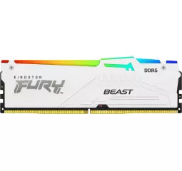 Оперативная память DDR5 32 Gb (5200 MHz) Kingston Fury Beast RGB EXPO White (KF552C36BWEA-32)
