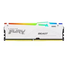Оперативная память DDR5 32 Gb (5200 MHz) Kingston Fury Beast RGB White (KF552C40BWA-32)