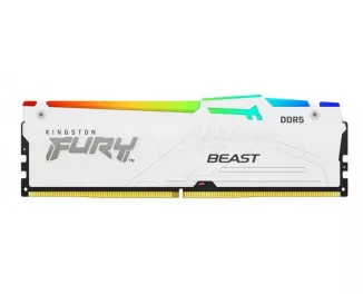 Оперативная память DDR5 32 Gb (5200 MHz) Kingston Fury Beast RGB White (KF552C40BWA-32)