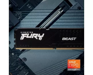 Оперативна пам'ять DDR5 32 Gb (5200 MHz) (Kit 16 Gb x 2) Kingston Fury Beast Black (KF552C36BBEK2-32)