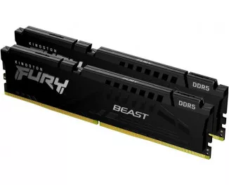 Оперативная память DDR5 32 Gb (5200 MHz) (Kit 16 Gb x 2) Kingston Fury Beast Black (KF552C40BBK2-32)