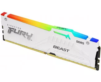Оперативная память DDR5 32 Gb (5600 MHz) Kingston Fury Beast RGB EXPO White (KF556C36BWEA-32)