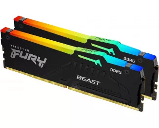 Оперативная память DDR5 32 Gb (5600 MHz) Kingston Fury Beast RGB (KF556C40BBA-32)