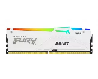 Оперативная память DDR5 32 Gb (5600 MHz) Kingston Fury Beast RGB White (KF556C40BWA-32)