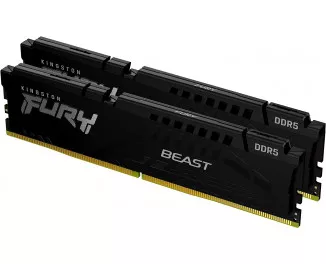 Оперативная память DDR5 32 Gb (5600 MHz) (Kit 16 Gb x 2) Kingston Fury Beast EXPO Black (KF556C36BBEK2-32)