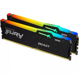 Оперативная память DDR5 32 Gb (5600 MHz) (Kit 16 Gb x 2) Kingston Fury Beast RGB (KF556C40BBAK2-32)