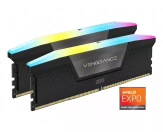Оперативная память DDR5 32 Gb (6000 MHz) (Kit 16 Gb x 2) Corsair Vengeance RGB Black (CMH32GX5M2E6000Z36)