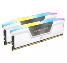 Оперативная память DDR5 32 Gb (6000 MHz) (Kit 16 Gb x 2) Corsair Vengeance RGB White (CMH32GX5M2E6000C36W)