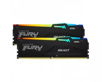 Оперативная память DDR5 32 Gb (6000 MHz) (Kit 16 Gb x 2) Kingston Fury Beast RGB (KF560C30BBAK2-32)