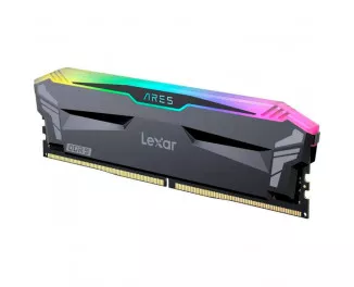 Оперативна пам'ять DDR5 32 Gb (6000 MHz) (Kit 16 Gb x 2) Lexar Ares RGB Black (LD5BU016G-R6000GDLA)