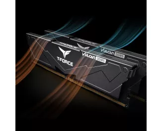 Оперативна пам'ять DDR5 32 Gb (6000 MHz) (Kit 16 Gb x 2) Team T-Force Vulcan Black (FLBD532G6000HC38JDC01)