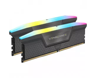 Оперативна пам'ять DDR5 32 Gb (6400 MHz) (Kit 16 Gb x 2) Corsair Vengeance RGB AMD EXPO (CMH32GX5M2B6400Z32)